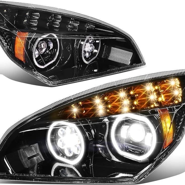 2018 to 2021 Peterbilt Cascadia New Body Headlights Luces Micas Calaveras LED Projector 