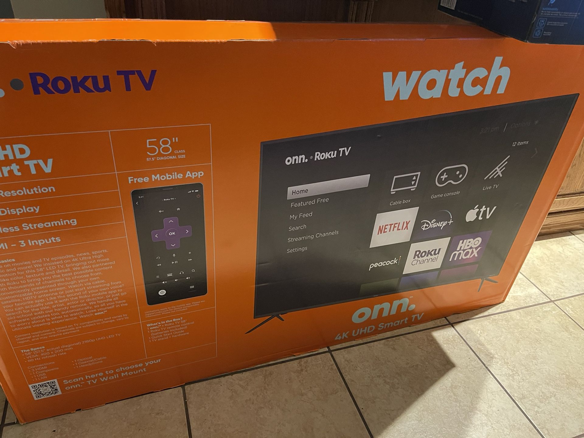 58in 4k UHD Smart TV