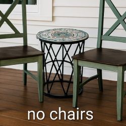 Green Mosaic Outdoor Patio Side Table Cocktail Table