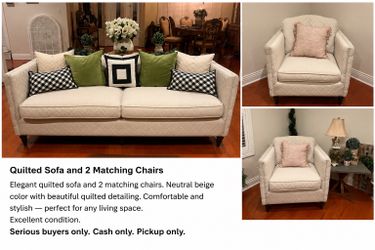 Sofa with matching chairs