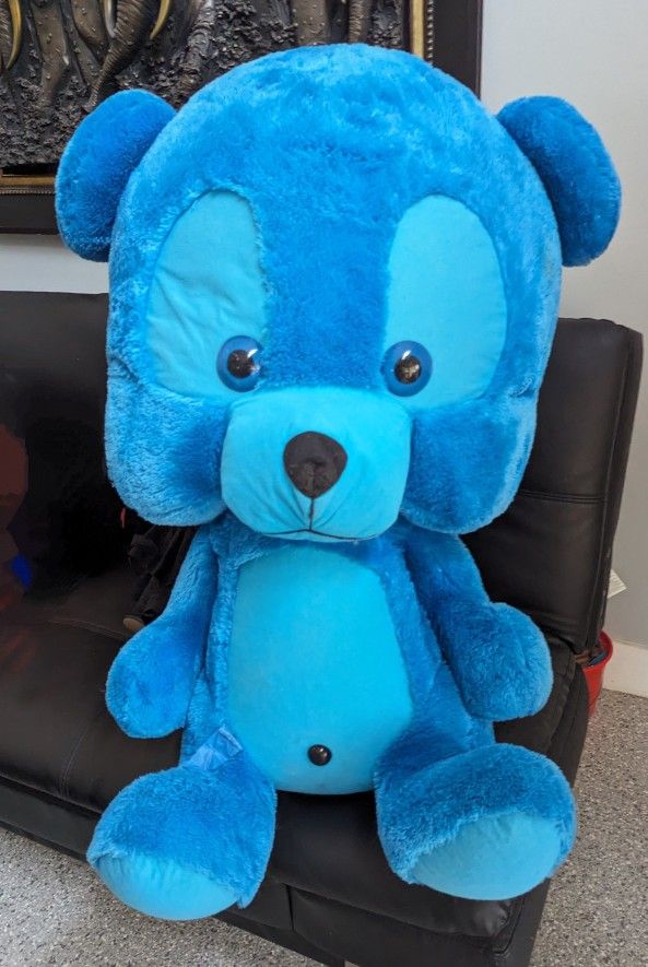 Giant 40" Blue Stuffed Bear