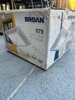 Brand New BROAN 678 Bathroom Exhaust Fan with Light