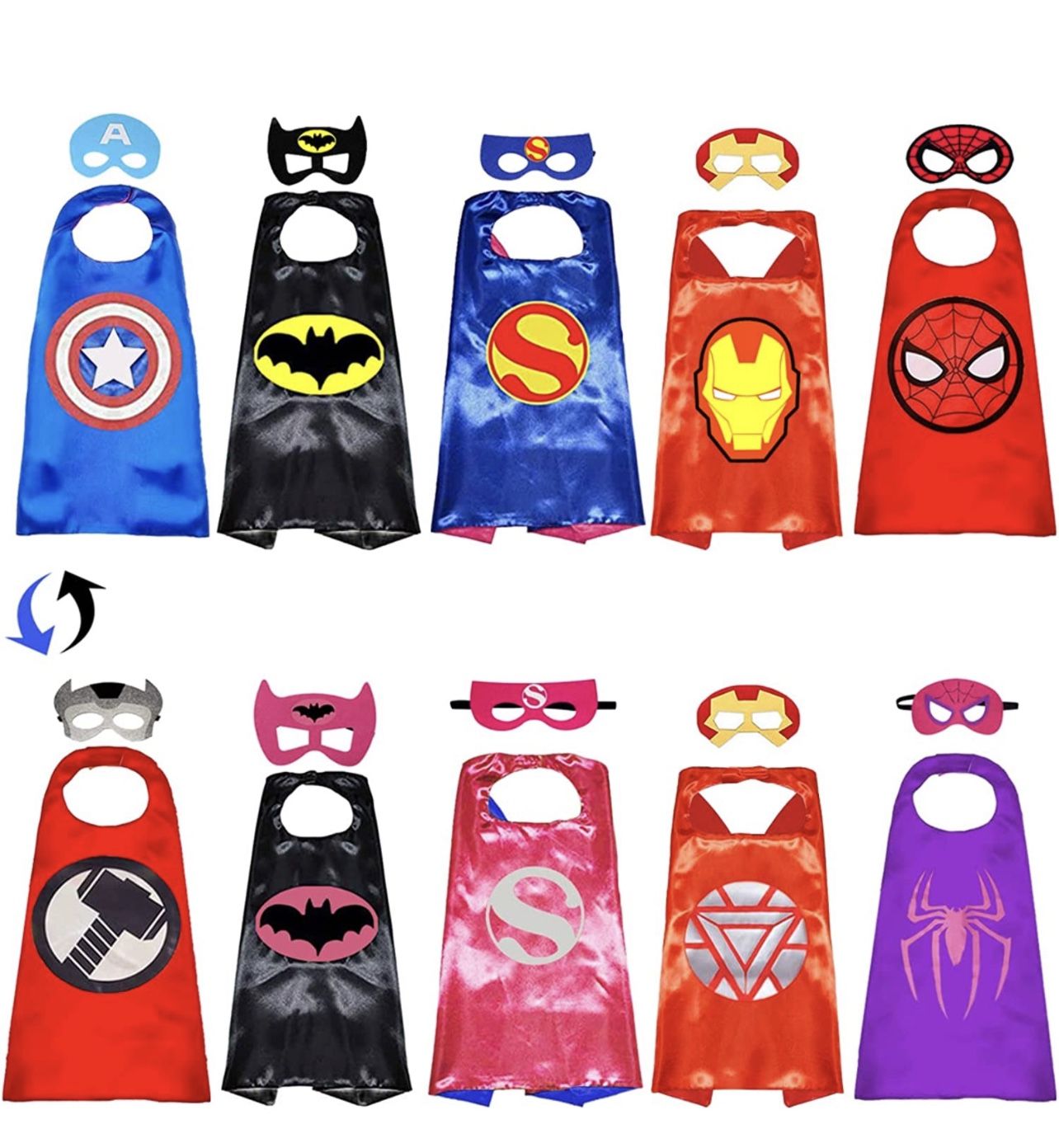 5 Reversible Capes And Masks