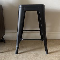 Set of 2 black bar stool