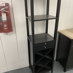 Baxton Studio Austin Modern Wood Wine Tower