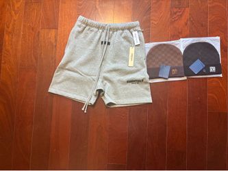 Brand New Essentials Shorts + 2 Beanies Bundle - Only $50!