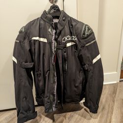Alpinestars Pikes Drystar Jacket (Black/White, XL)