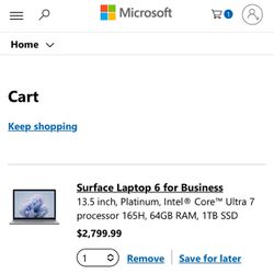 Microsoft Surface 6 Laptop 13.5inch