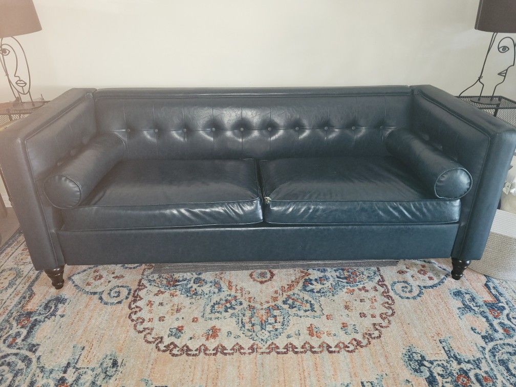 Faux Leather Sofa