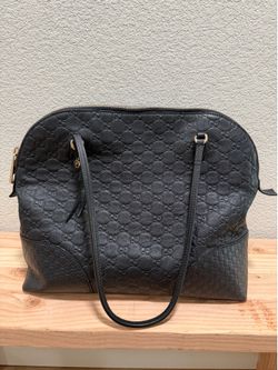 Gucci guccissima medium bree black shoulder bag