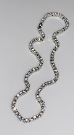 22k stainless steel 16 inch choker tennis necklace