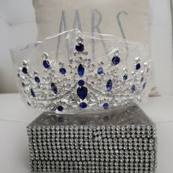 Beautiful Wedding Crown Royals Blue $40