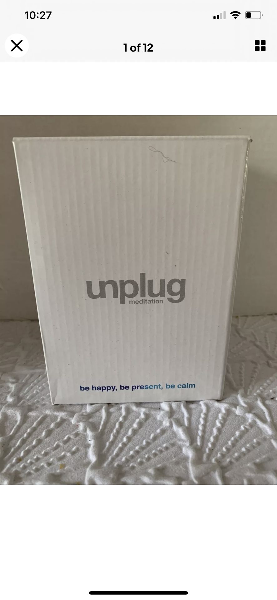 Unplug Meditation Aromatherapy Diffuser Home Decor Has An App!   In great like new condition! Open box; does not include the essential oil!   