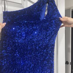 royal blue floras dress 