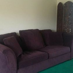 Plush Vintage Deep Purple Sofa Sleeper