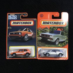 Matchbox 1976 VW Golf GTI and 1976 Golf MK1