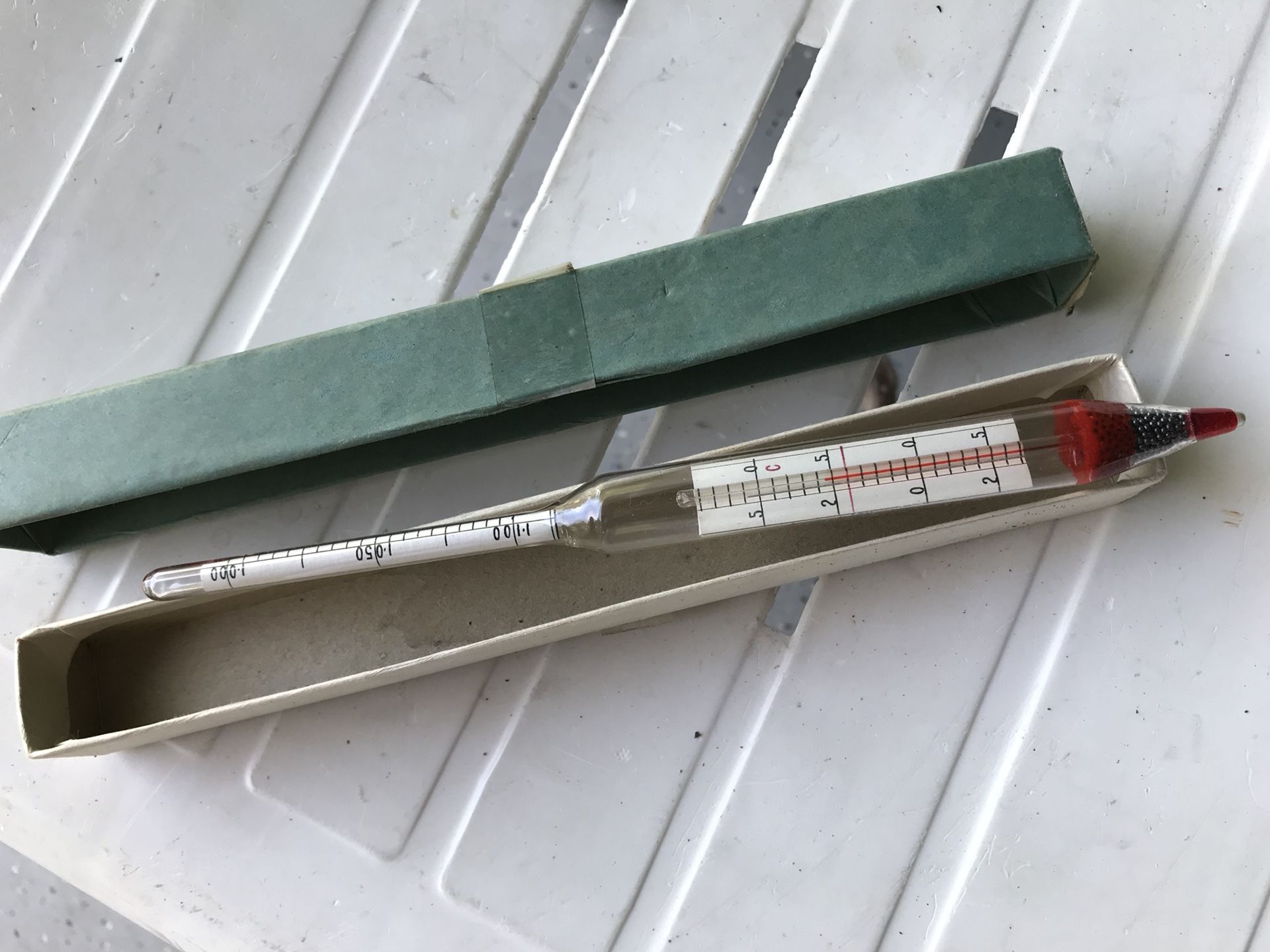 Hydrometer $11. Pool water PH test kit $8. Both $15.