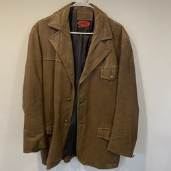 Vintage Brown Leather Jacket/Coat