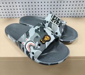 Bape X Crcos unisex slipper, dark grey, new