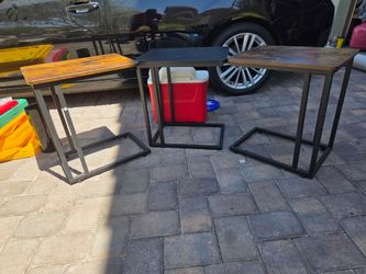 Set of 3 C-Shaped Side Tables $30 ono