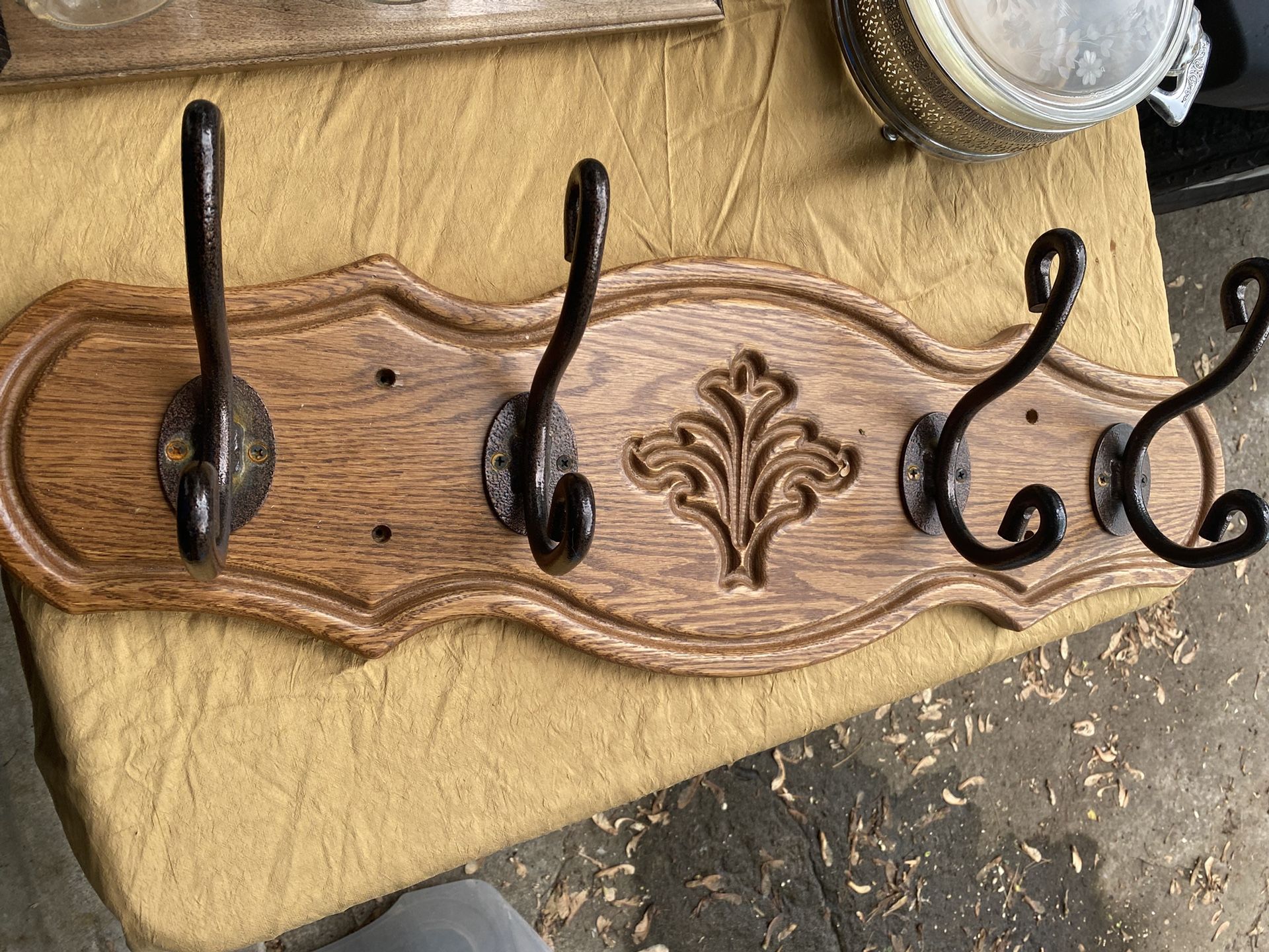 Oak Wall Coat Rack