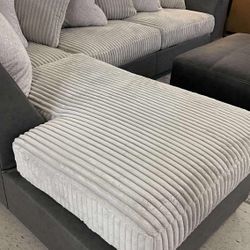 Clairette Pet-friendly L Shaped Sectional Sofa With Chaise /P