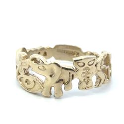 Woman’s Ladies 10k Yellow Gold Lucky Symbols Band Ring Size 8 GP3129201