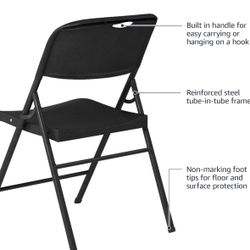 Set Of Black Folding Chairs 