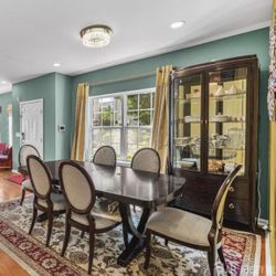 Dining Table, Chairs And China Cabinet