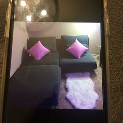 Sofa Good Shape, With Detached Ottoman , Very Comfortable Didn’t Use Just It Has A Sun Tan 