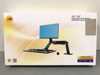 Arm Desk Mount for Monitor and Keyboard Tray Sit Stand Workstation