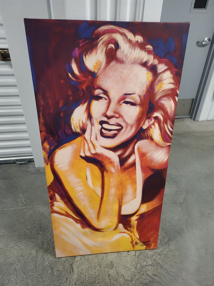 Stephen Fishwick Limited Edition "Fun, Marilyn Monroe" Giclee On Canvas 53' X 26.5'