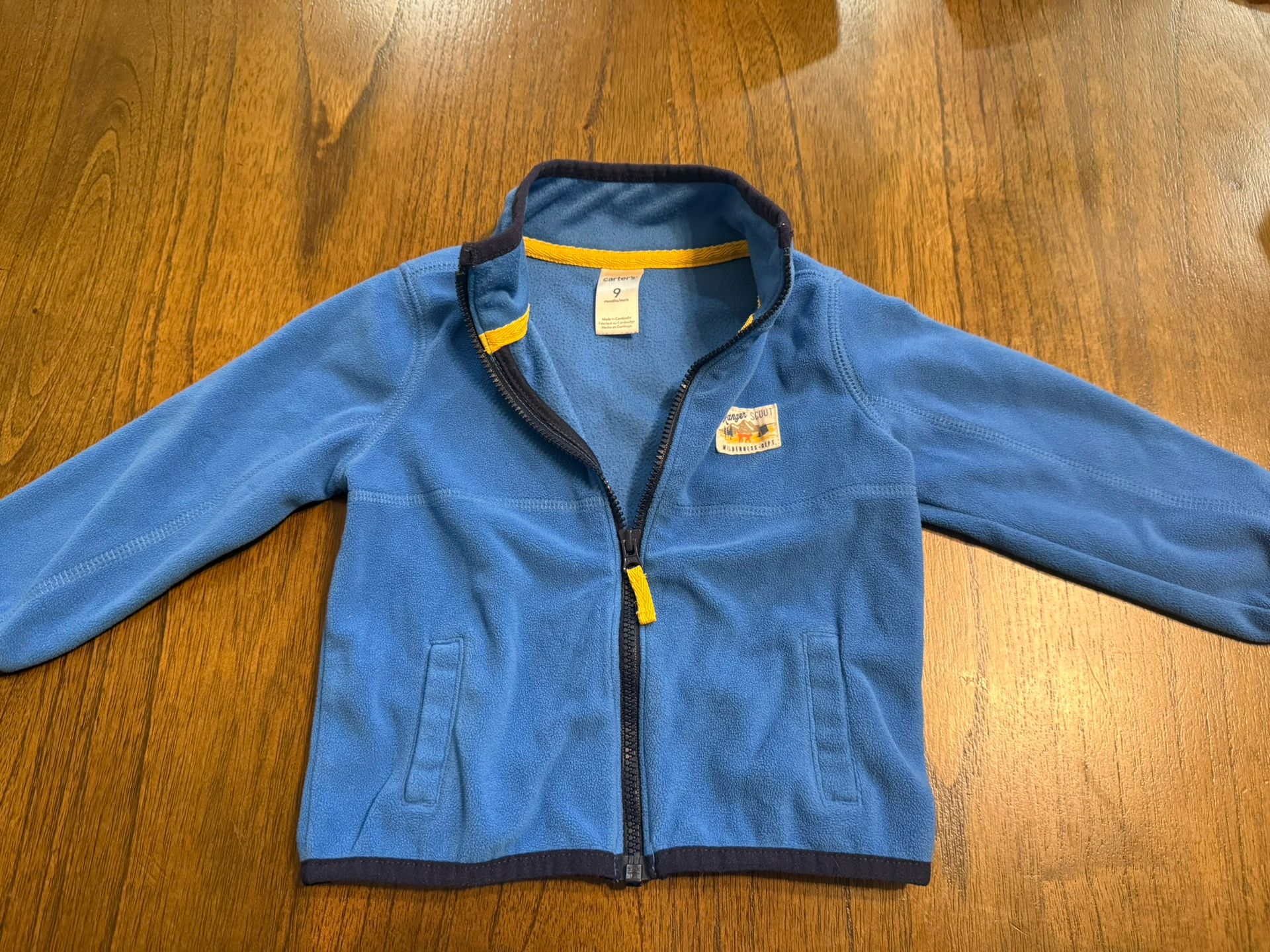 9 Month Baby Full Zip Fleece $2