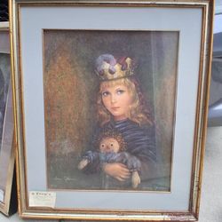 Irene Spencer Framed Signed Print Queen Guinevere - Impresion En Marco Firmada