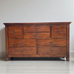 Tamarack Solid Wood Dresser – Brown Cherry (65”)