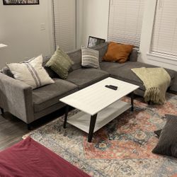 Used Modern Sectional sofa with coffee table