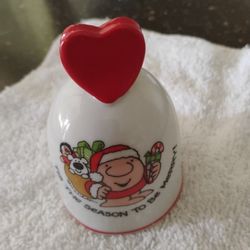 ZIGGY PORCELAIN CHRISTMAS BELL 1981