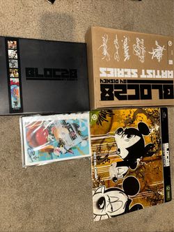 Mickey Mouse Blocc28 RARE Japan release shirt plus extra goodies