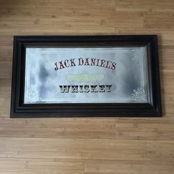 Vintage Jack Daniel’s Old Time Tennessee Whiskey Framed Bar Mirror Sign