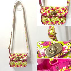 Flamingo Print Mini Child Crossbody Purse Handcrafted Duct Tape NEW