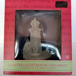 Lighted lighthouse ornament