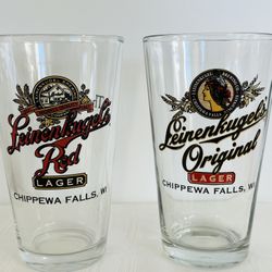 2 Collectible Leinenkugel's Beer Pint Glasses