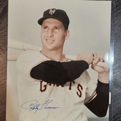 Signed Bobby Thomson San Francisco Giants 8x10 Photo Autograph MLB Baseball Picture Auto