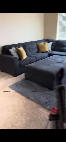 2 piece sectional with ottoman