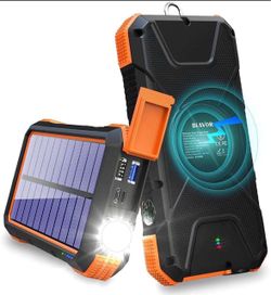 BLAVOR Solar Power Bank PN-W12(20,000mAh, 18W, Wireless Charger)