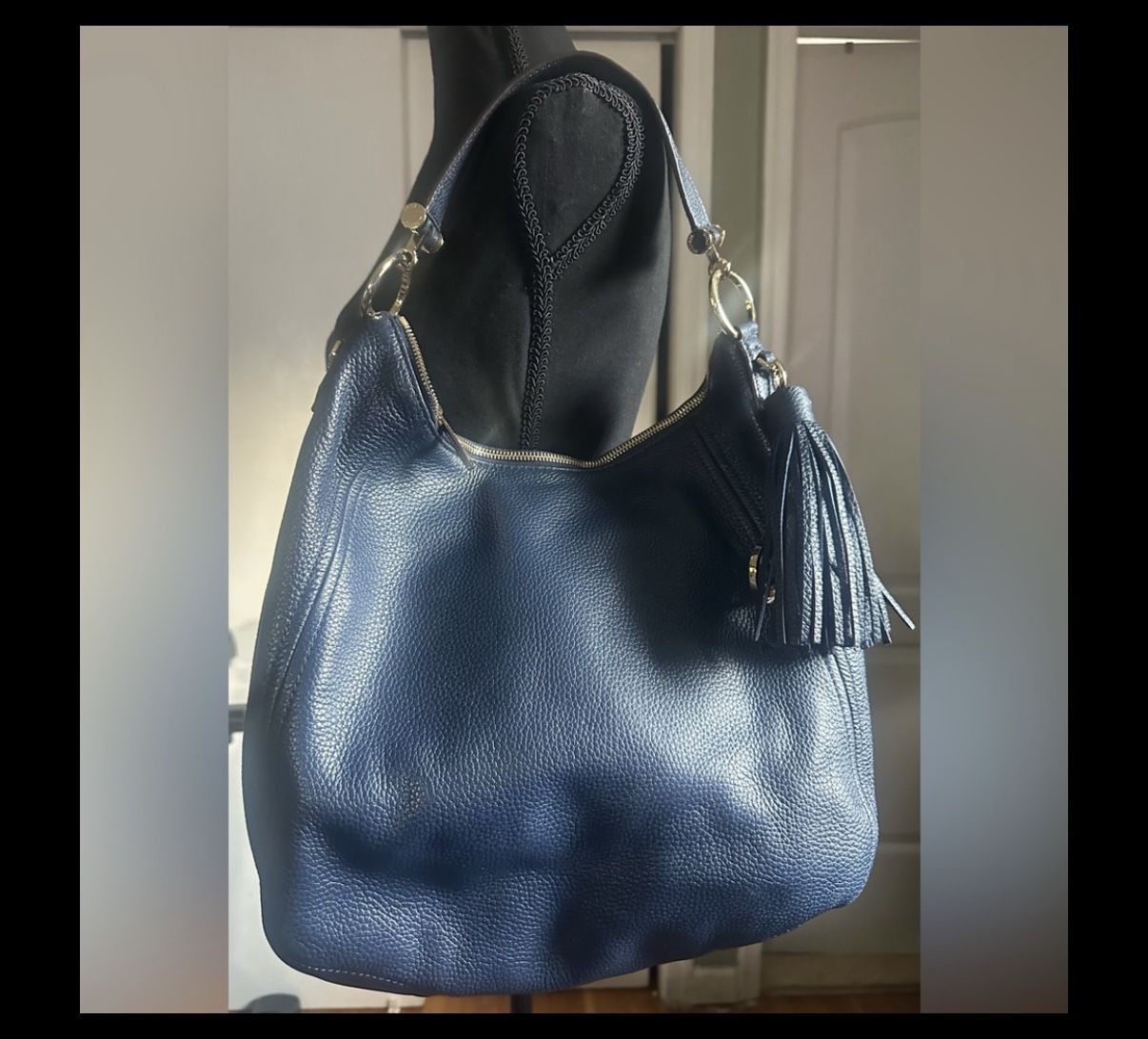 “Michael Kors Navy Leather Hobo Bag – Excellent Condition” 