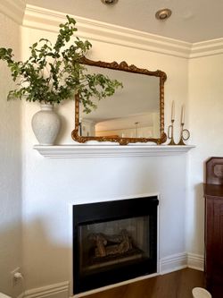 French Country Vintage Ornate Gold Mirror