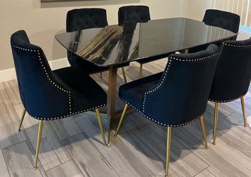 luxury dining chairs black and gold