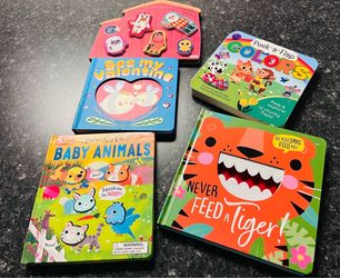 Set of 4 Children's Board Books and Sound puzzle