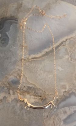 Goldtone Daschund Necklace